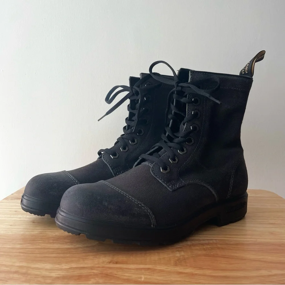 BLUNDSTONE STEEL GRAY LACE-UP BOOTS - SIZE 9 US (WOMEN’S ORIGINALS #2530)! - Picture 3 of 10